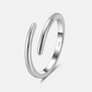 Adjustable Double Open Ring Sterling Silver