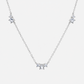 Dainty Necklace with Stones  Sterling Silver & Cubic Zirconia