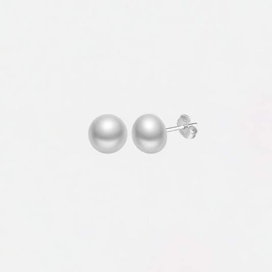 Dainty Pearl Stud Earrings  Sterling Silver & Pearl