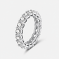Eternity Ring  Sterling Silver  Cubic Zirconia