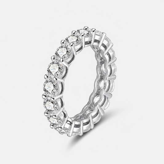 Eternity Ring  Sterling Silver  Cubic Zirconia