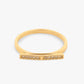 Inel din aur cu mici pietricele de zirconiu aliniate 14k Stone of Nesta solid Gold Ring with small cubic zirconia stones 
