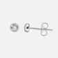 Mini Crystal Stud Earrings  Sterling Silver & Cubic Zirconia