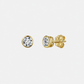 Moissanite Tennis Stud Earrings  14K Gold Vermeil & Moissanite