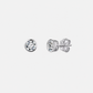 Moissanite Tennis Stud Earrings  Sterling Silver & Moissanite