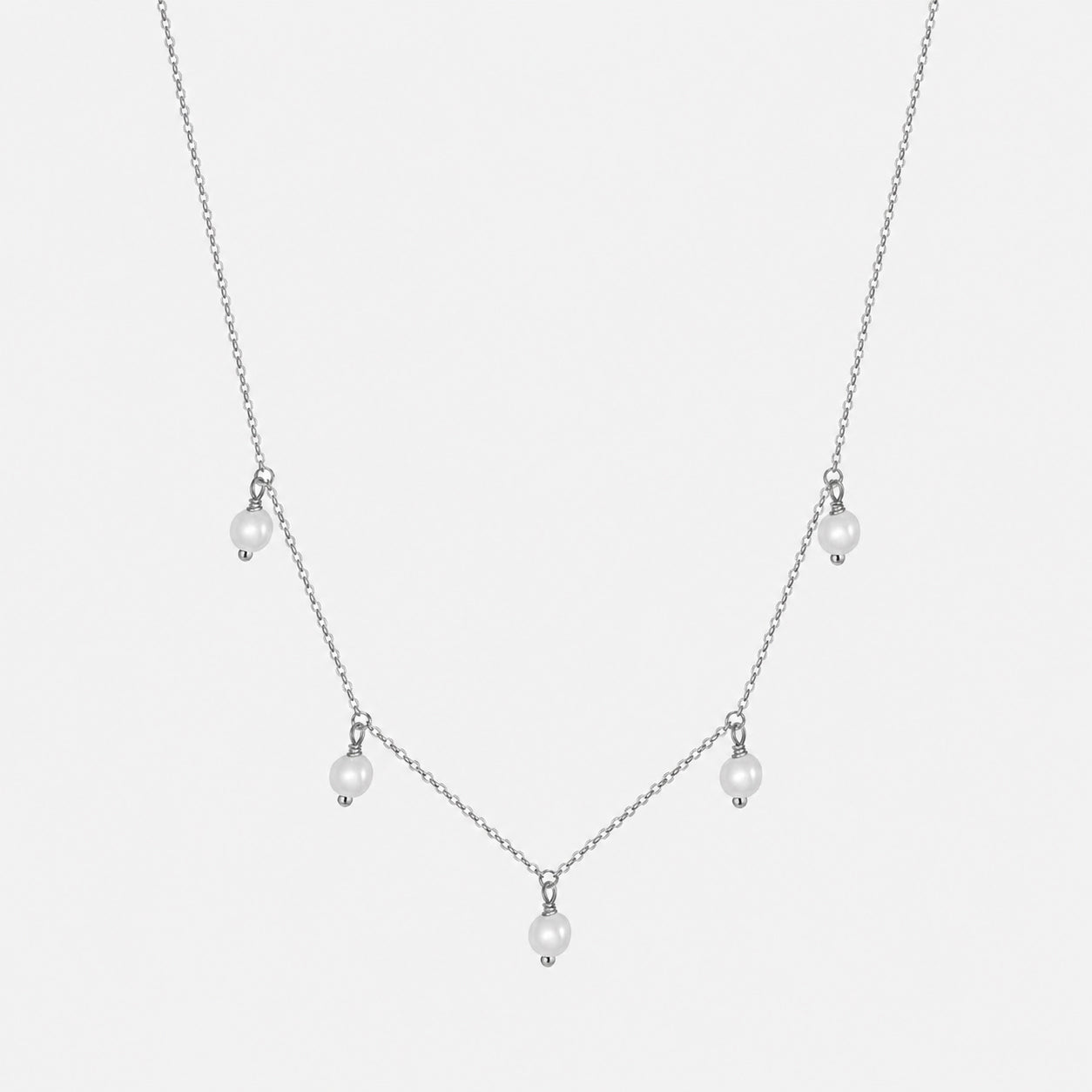 Pearl Drop Necklace | Sterling Silver & Pearl