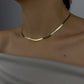 Lant din aur 14K herringbone design Viper gold necklace