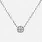 Tiny Pavé Coin Necklace  Sterling Silver & Cubic Zirconia