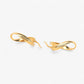 cercei din aur 14k pe fundal alb Alosa Song Pair of solid  gold hoop earrings on a white background