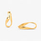 cercei din aur 14k pe fundal alb Alosa Song Pair of solid  gold hoop earrings on a white background