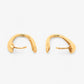 cercei din aur 14k pe fundal alb Elain Leaf solid Gold hoops Earrings