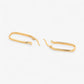 cercei subtiri si finuti din aur 14k pe fundal alb Mila solid Gold hoops Earrings on white background