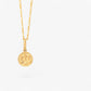 pandantiv din aur 14k zodie balanta pe fundal alb libra zodiac charm solid gold on white background